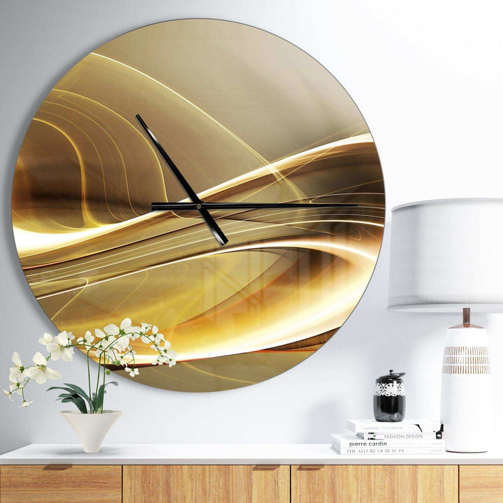 Elegant Modern Sofa - Abstract Metal Wall Clock