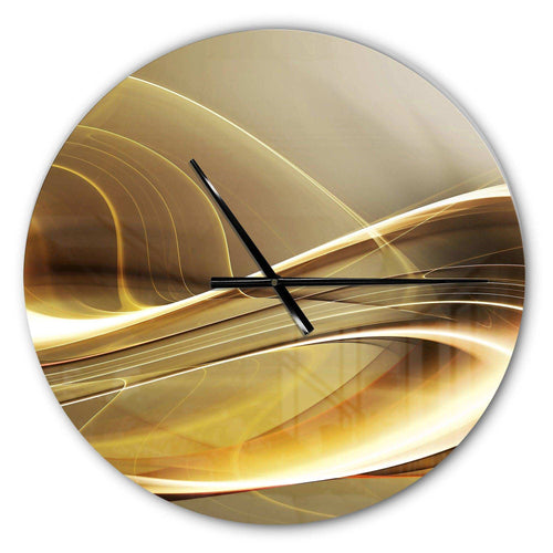 Elegant Modern Sofa - Abstract Metal Wall Clock