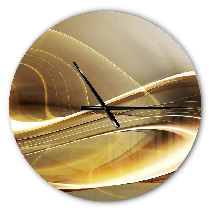 Elegant Modern Sofa - Abstract Metal Wall Clock