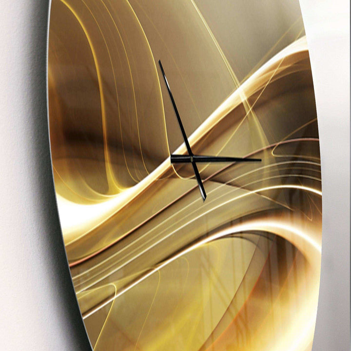 Elegant Modern Sofa - Abstract Metal Wall Clock