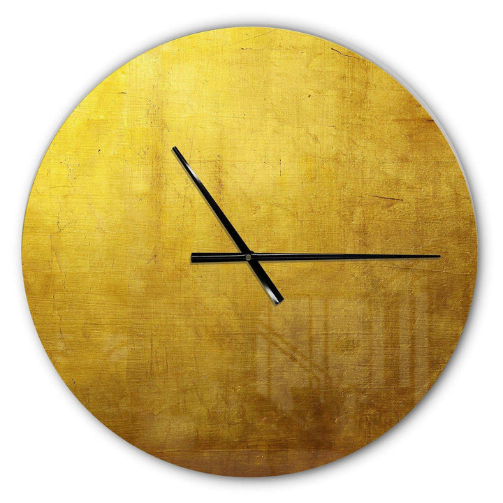 Gold Texture - Abstract Metal Wall Clock
