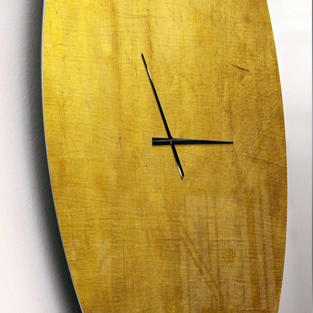 Gold Texture - Abstract Metal Wall Clock
