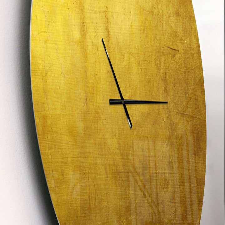 Gold Texture - Abstract Metal Wall Clock