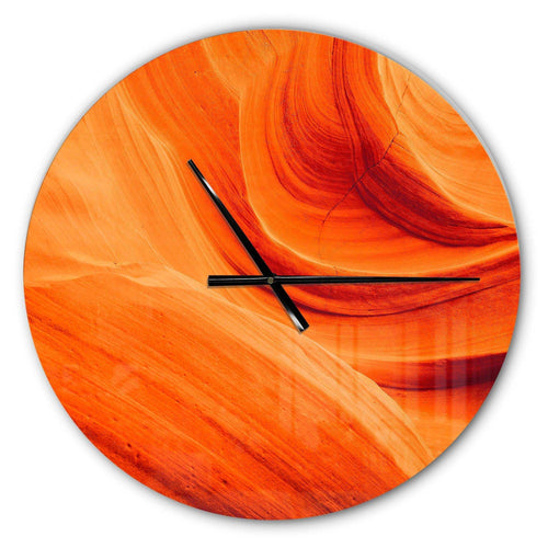 Orange Upper Antelope Canyon - Landscapes Metal Wall Clock