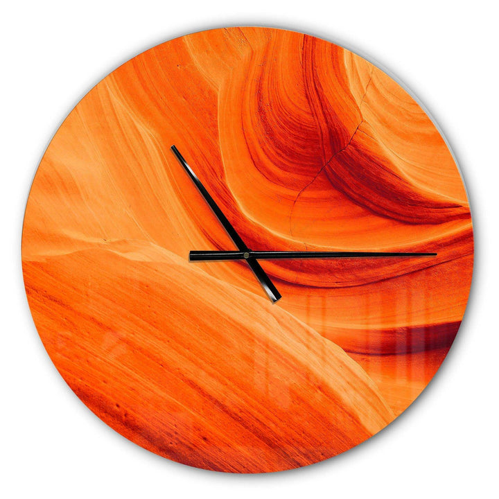 Orange Upper Antelope Canyon - Landscapes Metal Wall Clock