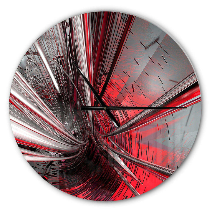 Fractal Deep into Middle - Abstract Metal Wall Clock
