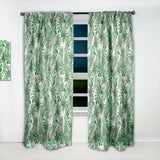 Leaves & Brunches of Tropical Plants & Trees' Tropical Curtain Panel