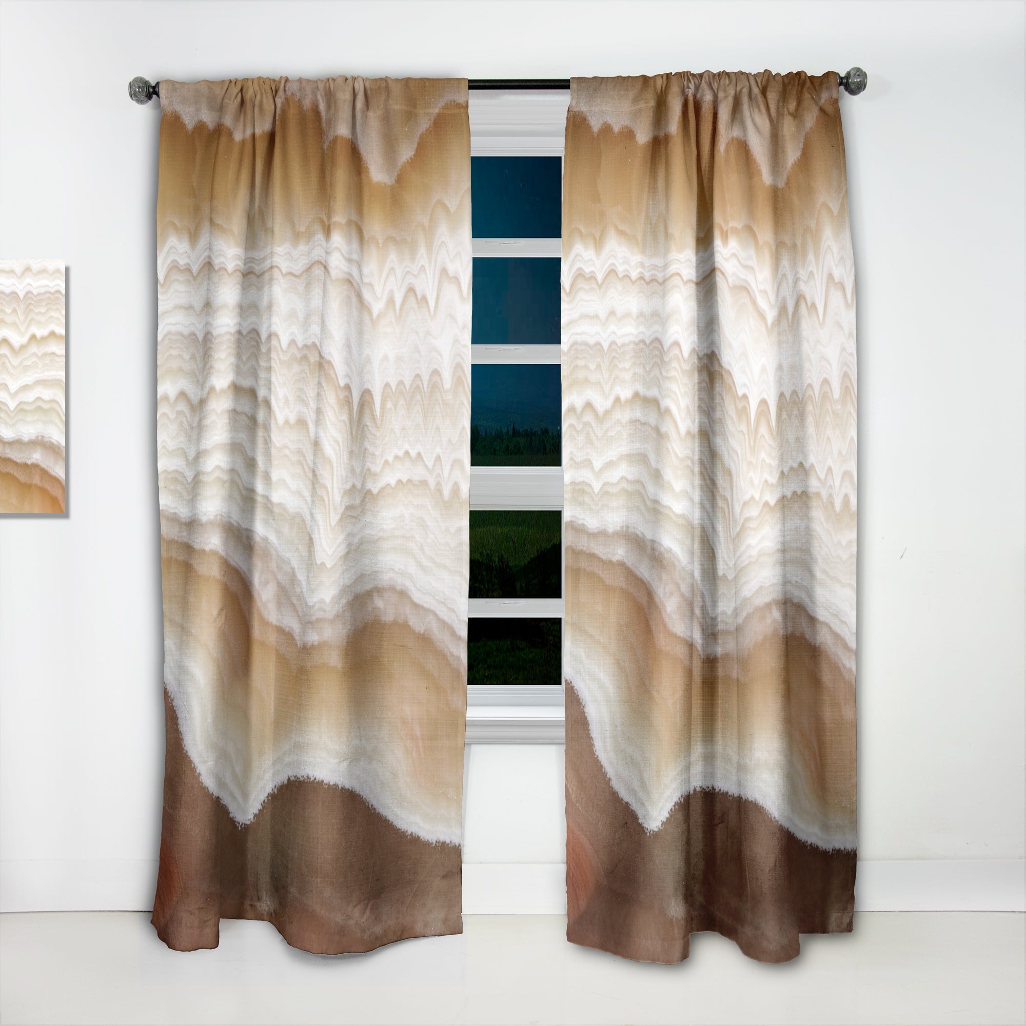 Marbled Stone Layers' Traditional Curtain Panel