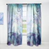 Marbled Colours in Shades of Turquoise and Purple' Modern & Contemporary Curtain Panel
