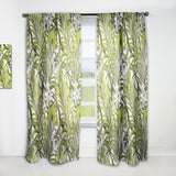 Tropical Palm Leaves I' Mid-Century Modern Curtain Panel
