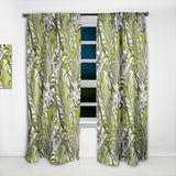 Tropical Palm Leaves I' Mid-Century Modern Curtain Panel