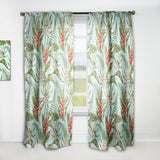 Tropical Foliage II' Mid-Century Modern Curtain Panel