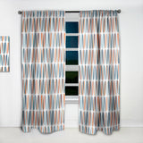 Retro Abstract Drops V' Mid-Century Modern Curtain Panel