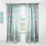 Spring floral pattern in soft pastel colors' Mid-Century Modern Curtain Panel