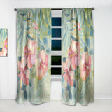 Hibiscus Garden III' Traditional Curtain Panel