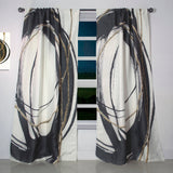 Gold Glamour Circle III' Posh & Luxe Curtain Panel
