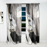Glam Painted Arcs II' Modern Curtain Panel