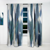 Blue Glam Texture I' Contemporary Curtain Panel