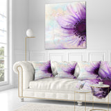 Flower with Large Purple Petals - Flowers Throw Pillowwork