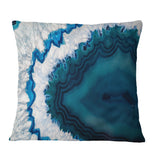 Blue Brazilian Geode - Abstract Throw Pillow