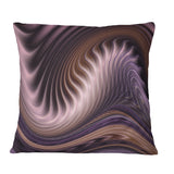 Purple Waves Fractal Wall Art - Abstract Throw Pillow