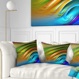 Colorful Fractal Water Ripples - Abstract Throw Pillow