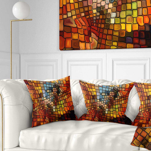 Dreaming of Stained Glass - Abstract Throw Pillow