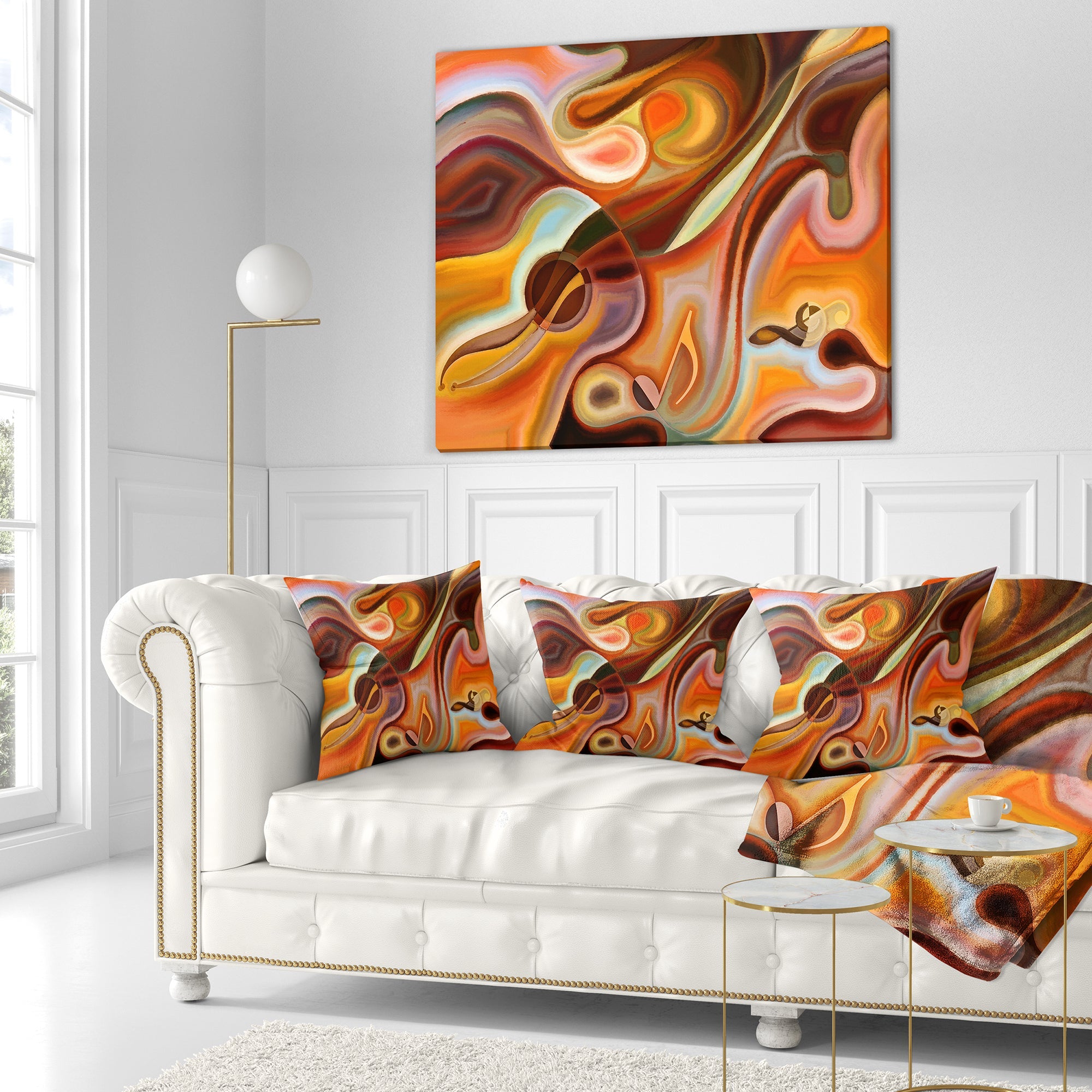 Music Dreams - Abstract Throw Pillow