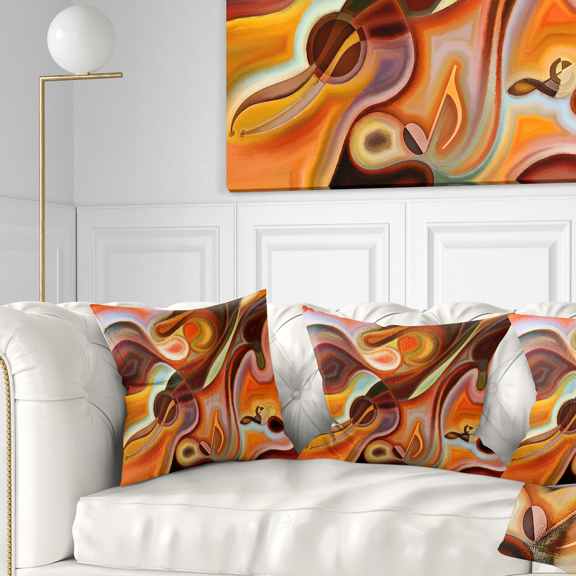 Music Dreams - Abstract Throw Pillow