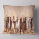 Horses Herd in Sand Storm - Landscape Photography Throw Pillow
