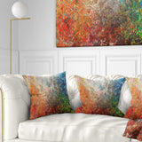 Board Stained Abstract Art - Abstract Throw Pillow
