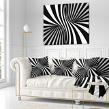 Black and White Spiral - Abstract Throw Pillow