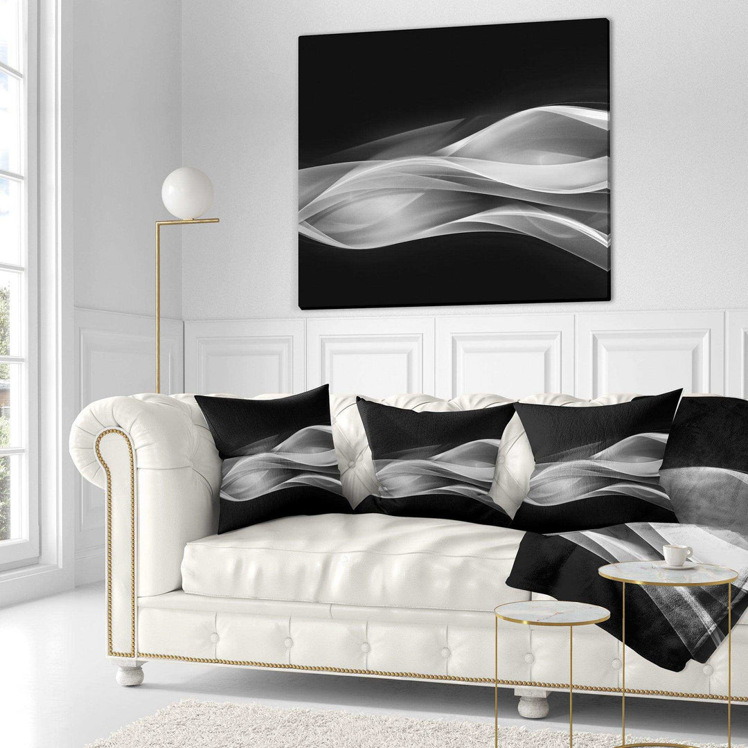 Glittering Silver Pattern - Abstract Throw Pillow