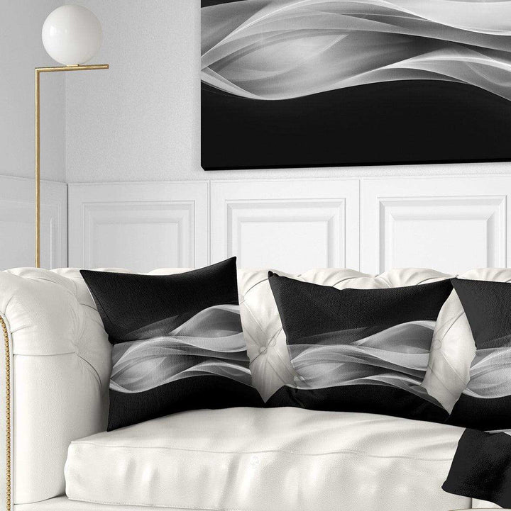 Glittering Silver Pattern - Abstract Throw Pillow