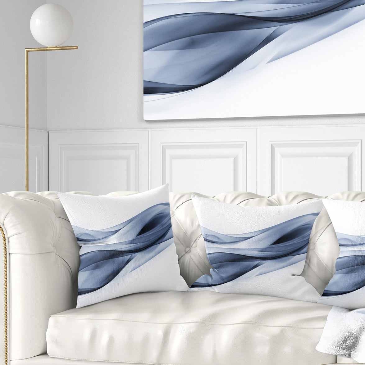 Glittering Light Blue Pattern - Abstract Throw Pillow