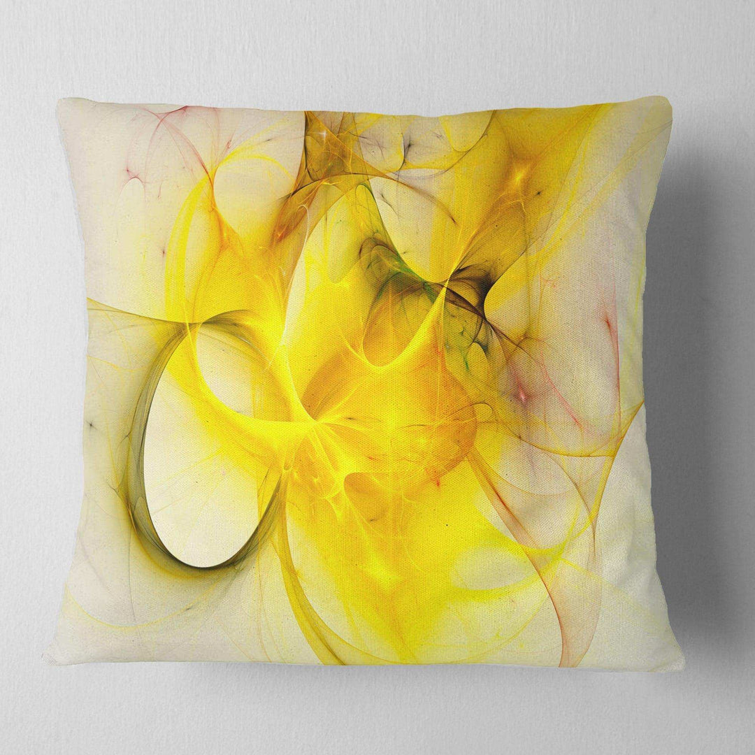Light Yellow Nebula Star - Abstract Throw Pillow