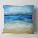 Warm Tropical Sea and Beach - Seascape Throw Pillow