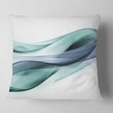 Fractal Lines Grey Blue - Abstract Throw Pillow