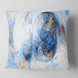 Colored Smoke Dark Blue - Abstract Throw Pillow