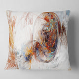 Colored Smoke Brown - Abstract Throw Pillow