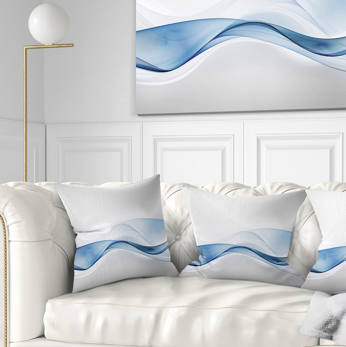 3D Wave of Water Splash - Abstract Throw Pillow