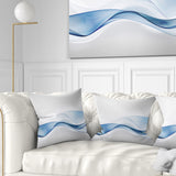 3D Wave of Water Splash - Abstract Throw Pillow