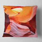 Inside Upper Antelope Canyon - Landscape Photography Throw Pillow