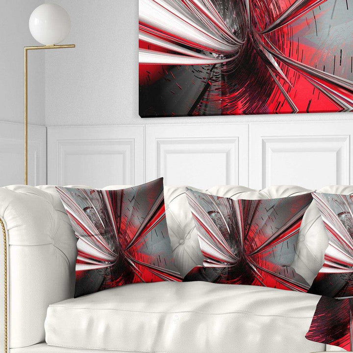 Fractal Deep into Middle - Contemporary Throw Pillow