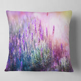 Growing and Blooming Lavender - Floral Throw Pillow