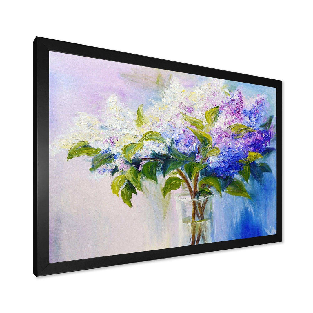 Blue and White Lilacs in Vase