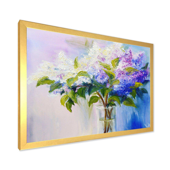 Blue and White Lilacs in Vase