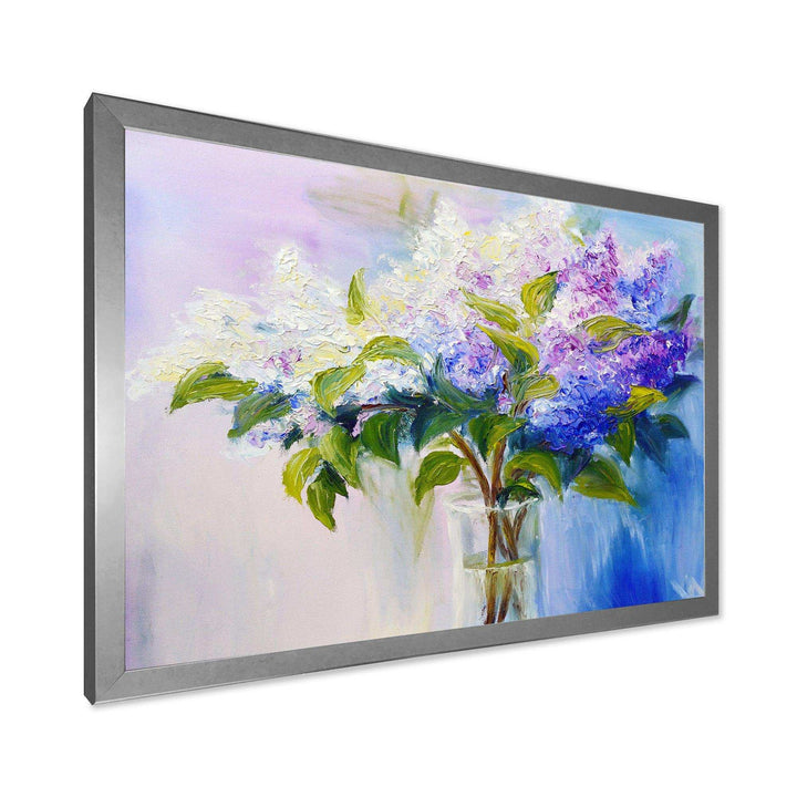 Blue and White Lilacs in Vase