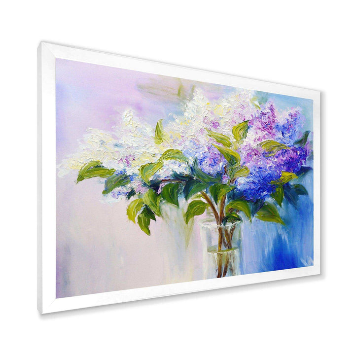 Blue and White Lilacs in Vase