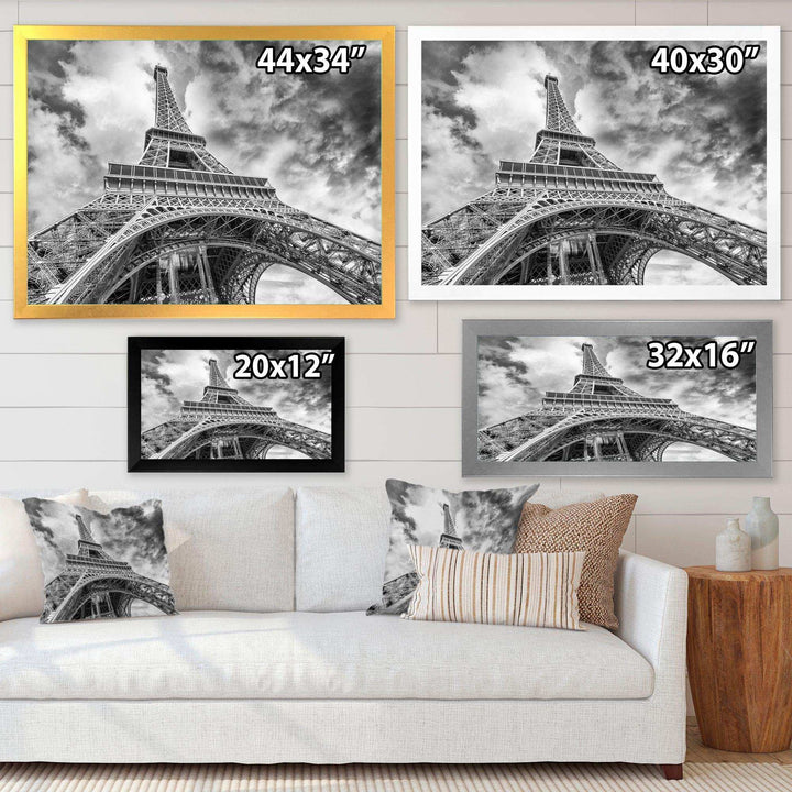 Black and White View of Paris Paris Eiffel Tower